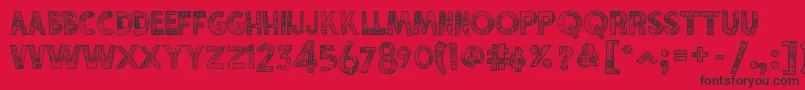 Karamuruh Font – Black Fonts on Red Background