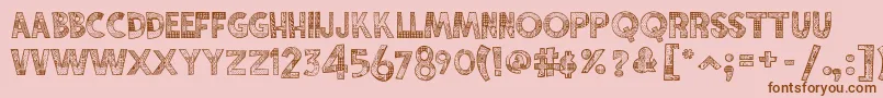 Karamuruh Font – Brown Fonts on Pink Background