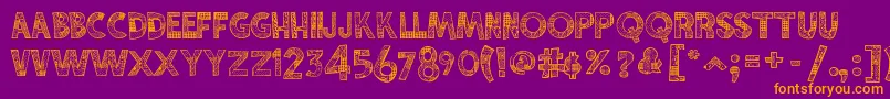 Karamuruh Font – Orange Fonts on Purple Background