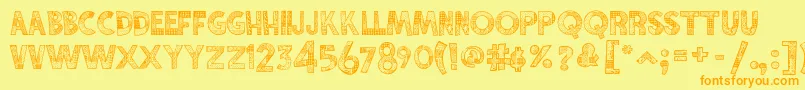 Karamuruh Font – Orange Fonts on Yellow Background