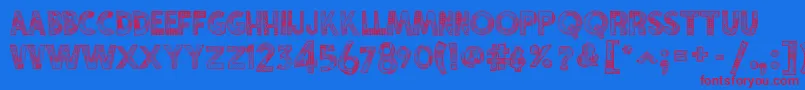 Karamuruh Font – Red Fonts on Blue Background