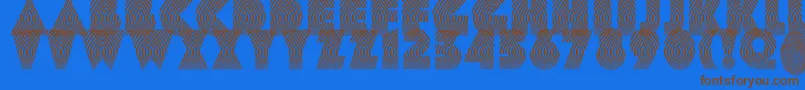 Onion-fontti – ruskeat fontit sinisellä taustalla