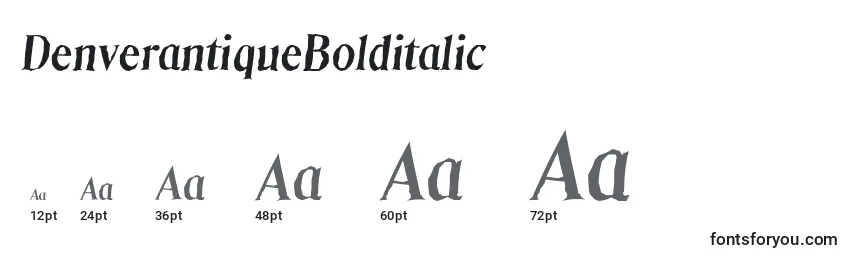 DenverantiqueBolditalic Font Sizes