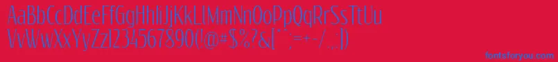 Reswysokr Font – Blue Fonts on Red Background