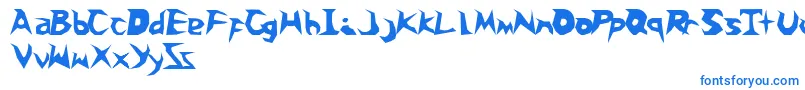 Шрифт Snoballs – синие шрифты на белом фоне