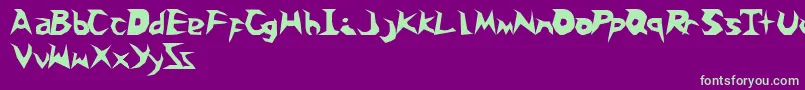 Snoballs-fontti – vihreät fontit violetilla taustalla