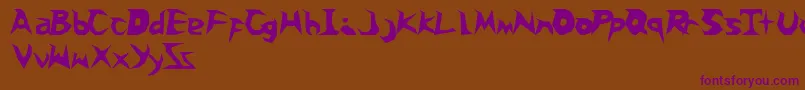 Snoballs-Schriftart – Violette Schriften auf braunem Hintergrund