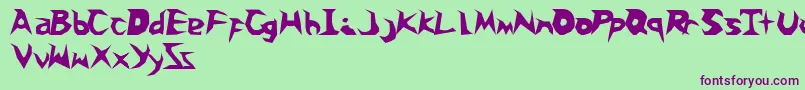 Snoballs Font – Purple Fonts on Green Background