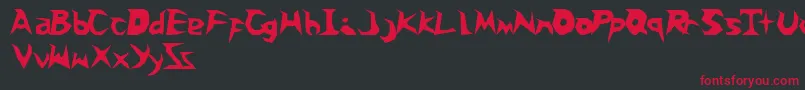 Snoballs Font – Red Fonts on Black Background