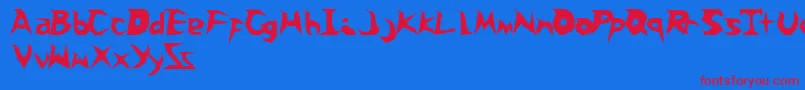 Snoballs Font – Red Fonts on Blue Background