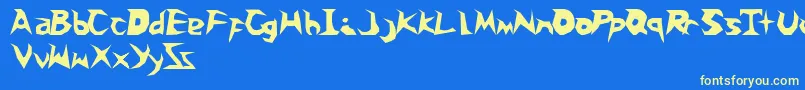 Czcionka Snoballs – żółte czcionki na niebieskim tle