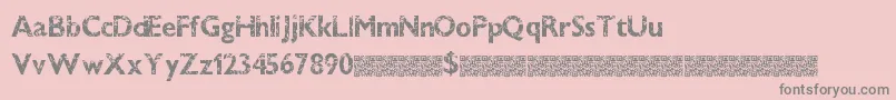 Dirtybandit-Schriftart – Graue Schriften auf rosa Hintergrund