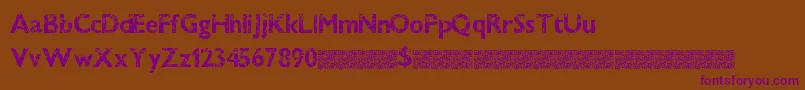Dirtybandit Font – Purple Fonts on Brown Background
