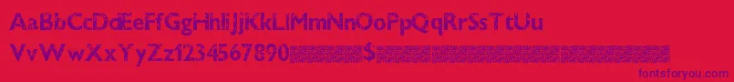 Dirtybandit-Schriftart – Violette Schriften auf rotem Hintergrund