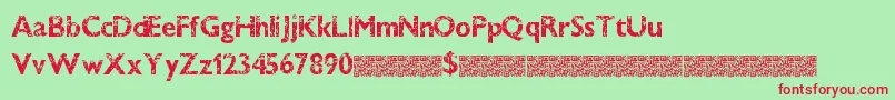 Шрифт Dirtybandit – красные шрифты на зелёном фоне