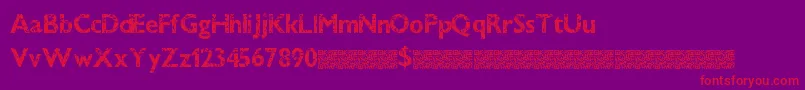 Police Dirtybandit – polices rouges sur fond violet