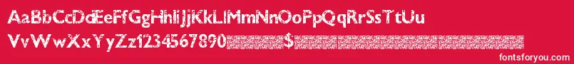 Dirtybandit Font – White Fonts on Red Background