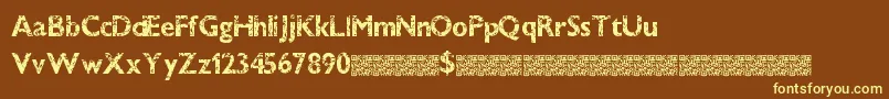 fuente Dirtybandit – Fuentes Amarillas Sobre Fondo Marrón