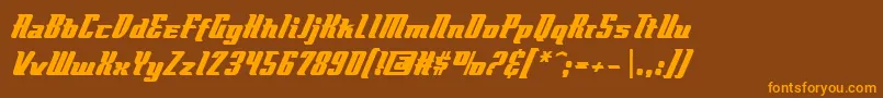 Flyboy Font – Orange Fonts on Brown Background