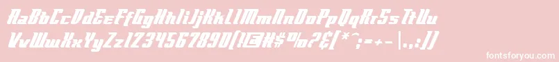 Flyboy Font – White Fonts on Pink Background