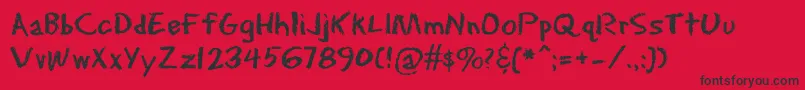 Eraserdust Font – Black Fonts on Red Background