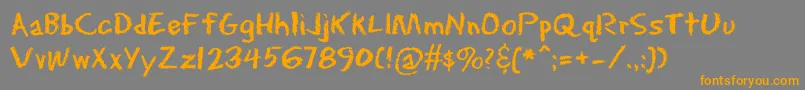 Eraserdust Font – Orange Fonts on Gray Background