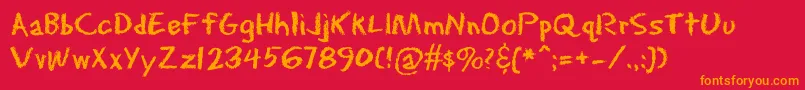 Eraserdust Font – Orange Fonts on Red Background