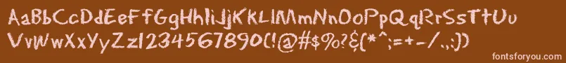 Eraserdust Font – Pink Fonts on Brown Background