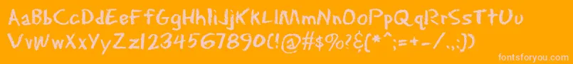 Eraserdust Font – Pink Fonts on Orange Background