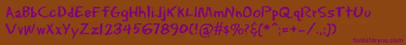 Eraserdust Font – Purple Fonts on Brown Background