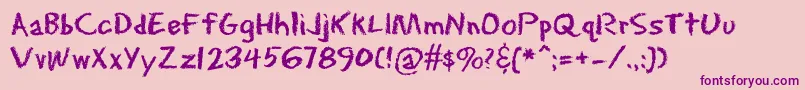 Eraserdust Font – Purple Fonts on Pink Background