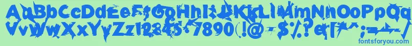 More about U27fog Font U27fog Font – Blue Fonts on Green Background