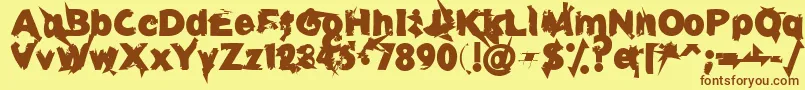 Шрифт U27fog – коричневые шрифты на жёлтом фоне