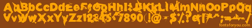 U27fog Font – Orange Fonts on Brown Background