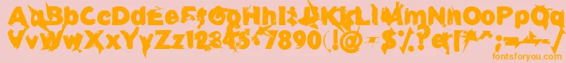 U27fog Font – Orange Fonts on Pink Background