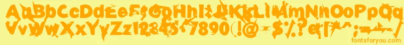 U27fog Font – Orange Fonts on Yellow Background