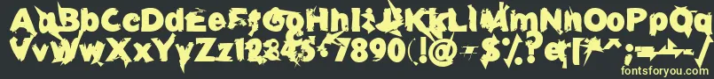 U27fog Font – Yellow Fonts on Black Background