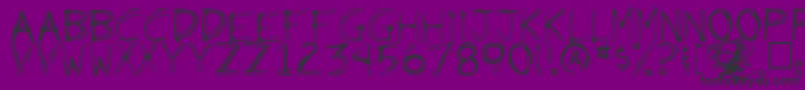 Wierdo Font – Black Fonts on Purple Background