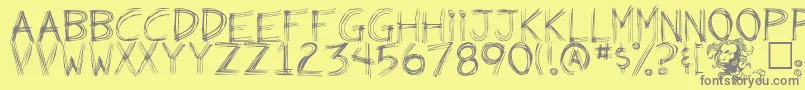 Шрифт Wierdo – серые шрифты на жёлтом фоне