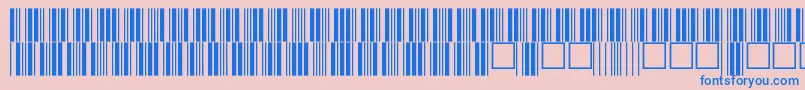 フォントV100014 – ピンクの背景に青い文字