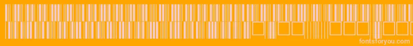 V100014-Schriftart – Rosa Schriften auf orangefarbenem Hintergrund