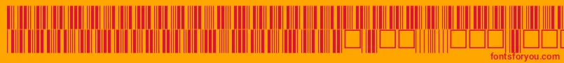 V100014 Font – Red Fonts on Orange Background