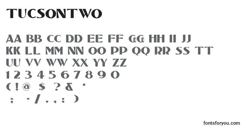 Fuente Tucsontwo - alfabeto, números, caracteres especiales