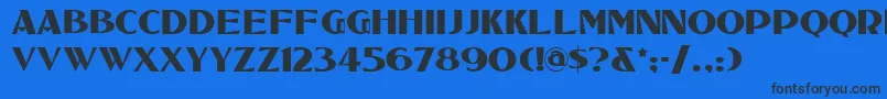 Tucsontwo Font – Black Fonts on Blue Background