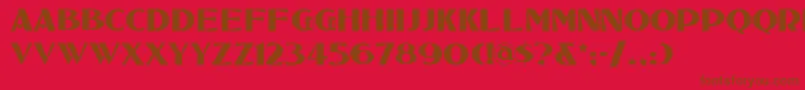 フォントTucsontwo – 赤い背景に茶色の文字