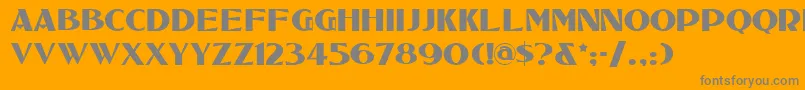 フォントTucsontwo – オレンジの背景に灰色の文字