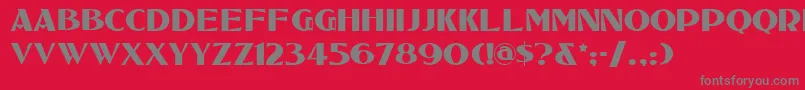 フォントTucsontwo – 赤い背景に灰色の文字