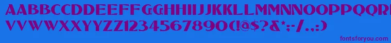 Tucsontwo Font – Purple Fonts on Blue Background