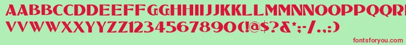 Шрифт Tucsontwo – красные шрифты на зелёном фоне