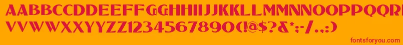 Tucsontwo Font – Red Fonts on Orange Background